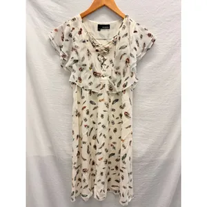 The Kooples Feather 100% Silk Mini‎ Dress XXS Frenchcore European Runway thumbnail 4