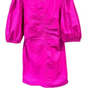 FREE PEOPLE Hope Mini Dress Fuchsia Pink Fantastic Poplin Cotton thumbnail 5