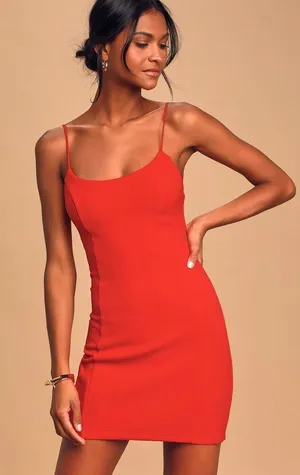 Lulus Red Bodycon Dress thumbnail 1