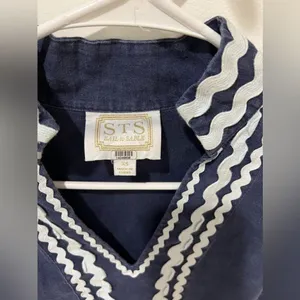 Anthropologie Women XS Sail to Sable Linen Dress Vacay European Coastal Chic thumbnail 10