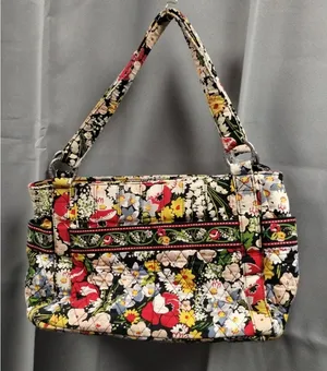 Vera Bradley Women's Black/Multicolor Shoulder Bag Size M SKU 2054 thumbnail 1