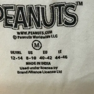 Peanuts Snoopy Short Sleeve Tee White Black Size M thumbnail 6