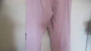 PINK Victoria's Secret outline pink on left leg jogger sweatpants in lilac light purple size medium. thumbnail 11