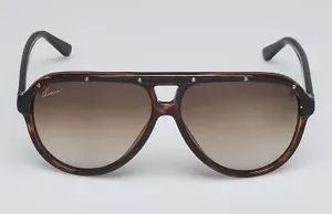 Gucci GG3720/S Tortoise Aviator Sunglasses rivet vintage retro Gradient Lenses thumbnail 1
