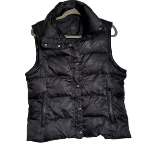 Express Womens Quilted Black Puffer Vest Size‎ Large Duck Down Fill thumbnail 3