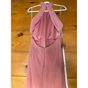NWT Lulus Lavinia Rusty Rose Mock Neck Backless Maxi Dress Bridesmaid Gala Sz L thumbnail 6