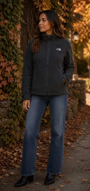 The North Face Dark Gray Teddy Jacket thumbnail 1