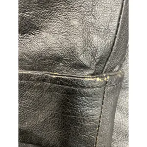 Phase Two Black Leather Jacket Womens Medium Full Zip Pockets thumbnail 8