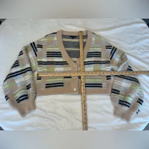 Kendall &‎ Kylie Multicolor Striped Cardigan thumbnail 4