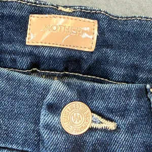 Mother The Stunner Step Fray High Rise Skinny Jeans Dark Wash Size 26 thumbnail 5