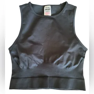NWOT Seamless Midi Tank Top in Black thumbnail 1