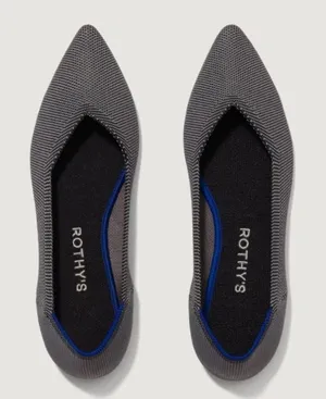 Rothy's The Point Cloud Grey Birdseye Flats thumbnail 1