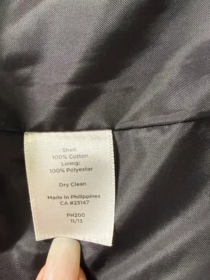 Talbots 100% Cotton Black Zip-Front Textured Blazer Size 6 thumbnail 6