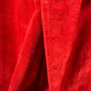 Bradley Bayou Red Suede Leather Toggle Hooded Coat Jacket Large L Silver Toggles thumbnail 12