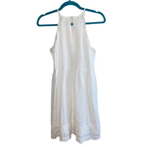 Altar'd State White‎ Eyelet Lace Dress Small Boho Cottagecore Mini thumbnail 4