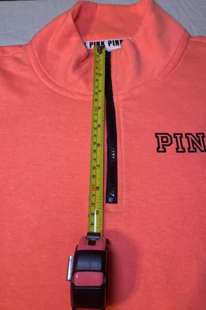 PINK - Victoria's Secret Spellout Quarter Zip Pullover Size Medium NWOT thumbnail 10