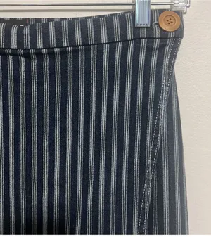 Urban Outfitters BGD Denim Pinstriped Pencil Skirt Size Medium thumbnail 5