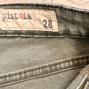 Pistola Olive Green Wash Skinny‎ Jeans Comfort Stretch Moto Casual Pants Size 28 thumbnail 5