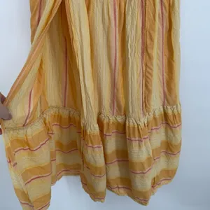 L*Space Clara Dress Small Yellow Striped Boho Tiered Maxi‎ Beach Coverup Summer thumbnail 5