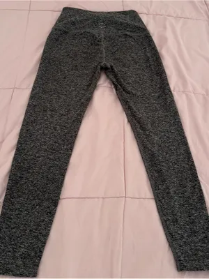 Beyond Yoga Heathered grey space dye leggings, size S Made in USA athletic gym thumbnail 12