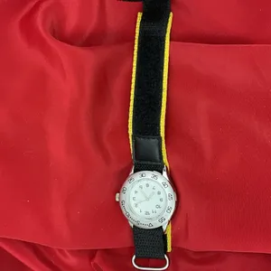 Black Yellow & Silver Toned Wristwatch Luminous Hands‎ New Battery thumbnail 2