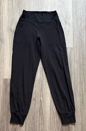 lululemon Black Jogger Pants Size 4 Mid Rise Lightweight Athletic thumbnail 1