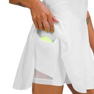 Lululemon Everlux Short-Lined 6” Inseam Tennis Tank Top Dress White Size 6 skort thumbnail 3