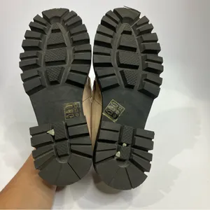Free people Lyra lug sole loafers tan Leather black womens size 36.5 trendy Y2K‎ thumbnail 7