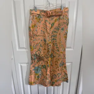 Zimmermann Lola Pants Floral Print Linen Kick-Flare Pants EU 4 (US 12) thumbnail 2
