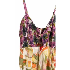 Free People‎ Rows of Flowers One-Piece Spaghetti Strap Romper Women's Size XS thumbnail 8