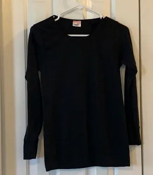 Rocky fitted black long sleeve top Size M thumbnail 1