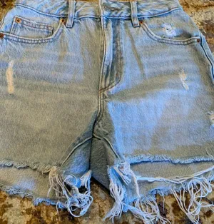 Garage Blue Short Vintage Cut-Off Distressed Shorts Women's Size 00 23 thumbnail 1