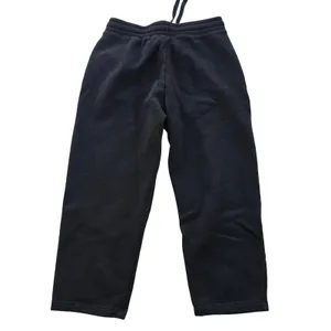 Hollister -1411 Black High Rise Wide Leg Cropped Fleece Barrel Sweatpants‎ S thumbnail 4