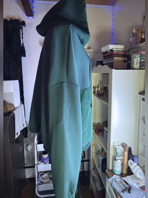 Rae Mode Scuba Dark Green Hooded Zip Hoodie thumbnail 4
