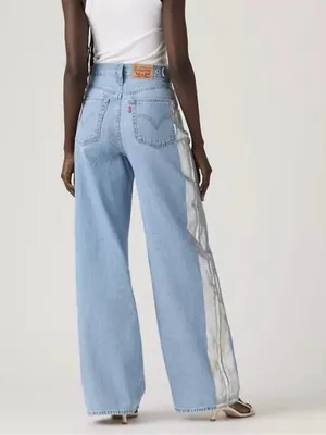 Levi's Light Blue Wide-Leg Jeans with White Side Panel 30”x33” thumbnail 2
