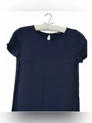 Quince Women’s Washable Silk Blend Short Sleeve Black Mini Tee Dress Size XS thumbnail 6