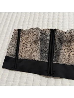 Victoria's Secret Very Sexy Unlined Strapless Lace Bustier Bra Sz L Large Black thumbnail 4