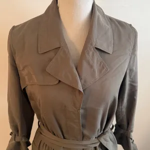 Banana Republic Trench Dress Long Sleeve Belt Art Military Tan Beige Size 6 thumbnail 3