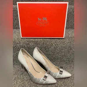 COACH Hallie Soft Print Lizard Heels thumbnail 2