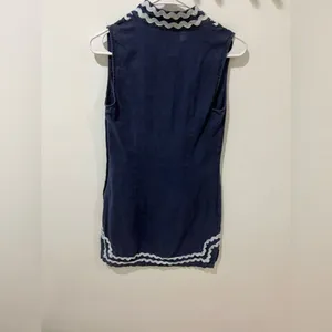 Anthropologie Women XS Sail to Sable Linen Dress Vacay European Coastal Chic thumbnail 11