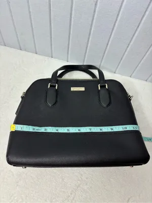 kate spade Cow Leathet‎ Black Dome Classic Satchel /Crossbody with gold hardware thumbnail 10