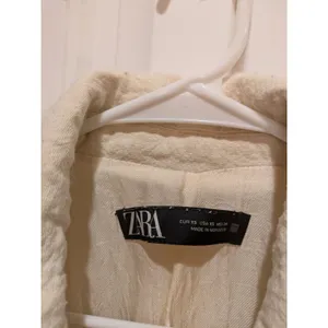 Zara Soft Cream Ladies Double Breasted Coat Size XS thumbnail 9