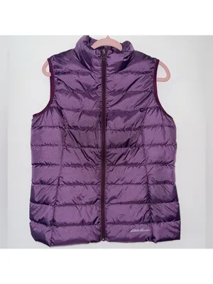 Eddie Bauer Quilted Fb650 Gorpcore Outdoors Purple Puffer Vest size large thumbnail 2