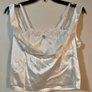 Vintage Lace Trim Camisole White Size M thumbnail 3