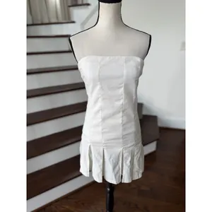 NWT Peppermayo Saving Hearts White Strapless Corset Pleat Hem Mini Tennis Dress thumbnail 2