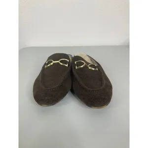 Rothys The Merino Slipper Espresso Brown Gold Bit Mules Tortoise Sole Womens 9 thumbnail 2
