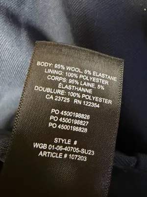 Babaton Agency Pant Wool Blend High Waist Straight Wide Leg Trouser Women 2 Navy thumbnail 10
