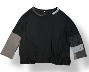 Johnny Was Patchwork Long Sleeve Blouse Womens‎ Size S Black Gray Boho thumbnail 1