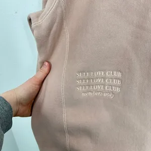 Mayfair The Label Rose Pink Self Love Club‎ Embroidered Crewneck Sweatshirt thumbnail 8