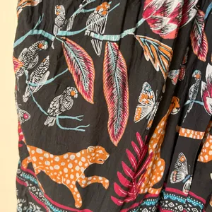 Anthropologie Deep V leopard butterfly mini dress size M thumbnail 3
